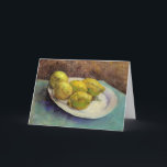 Still Life Lemons on a Plate by Vincent van Gogh Card<br><div class="desc">Still Life with Lemons on a Plate by Vincent van Gogh is a vintage fine art post impressionism classic still life painting featuring citrus fruit, yellow lemons on a platter in a kitchen. About the artist: Vincent Willem van Gogh was a Post Impressionist painter whose work was most notable for...</div>