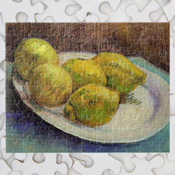 Still Life Lemons On A Plate By Vincent Van Gogh Jigsaw Puzzle by VanGogh_Gallery at Zazzle