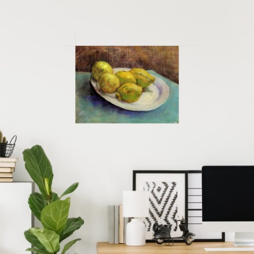 Still Life Lemons on a Plate by Vincent van Gogh Poster