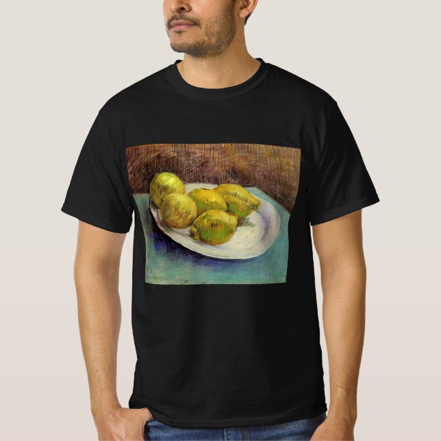 Still Life Lemons on a Plate by Vincent van Gogh T-Shirt (Front)