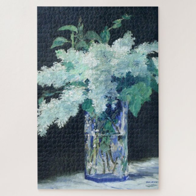 Still Life Lilac Bouquet by Manet Impressionist Jigsaw Puzzle (Vertical)