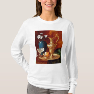 Still life of a gilt ewer, vase of flowers T-Shirt