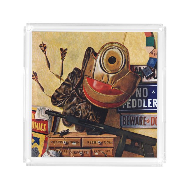 Still Life of Boys Toys Acrylic Tray (Front)