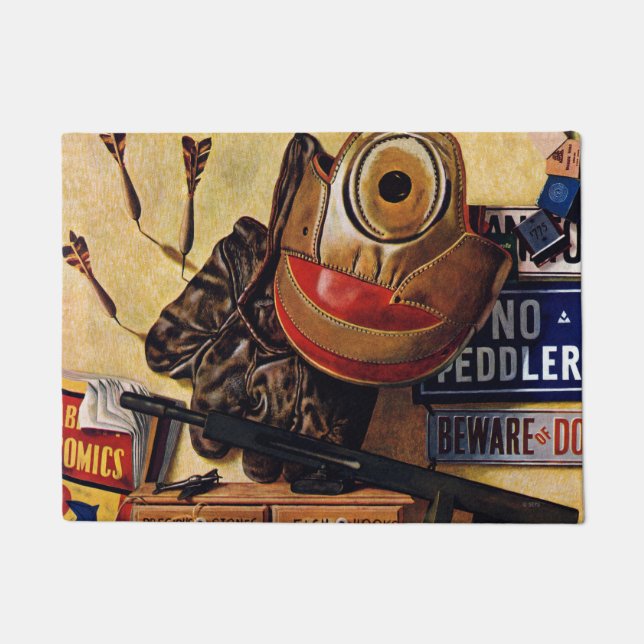 Still Life of Boys Toys Doormat (Front)