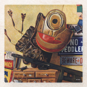 Still Life of Boys Toys Glass Coaster