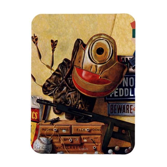 Still Life of Boys Toys Magnet (Vertical)