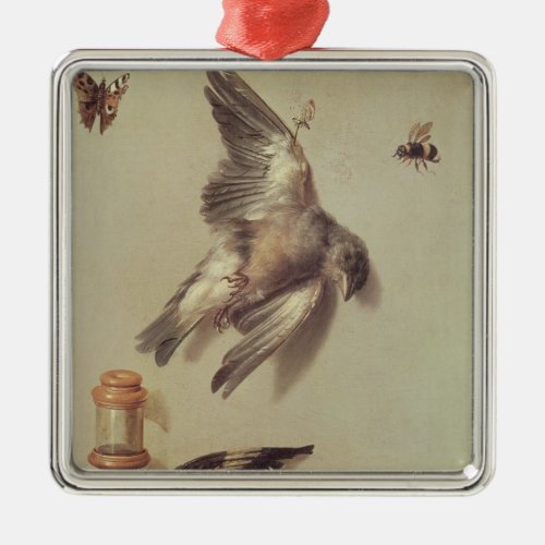 Still Life of Dead Birds and a Mouse 1712 Metal Ornament