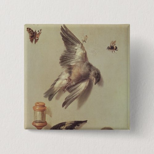 Still Life of Dead Birds and a Mouse 1712 Pinback Button