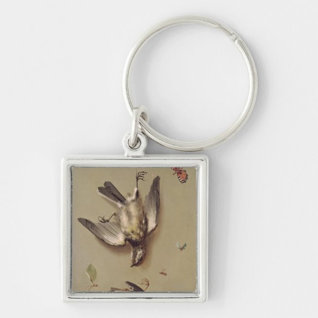 Still Life of Dead Birds and Cherries, 1712 Keychain (Front)