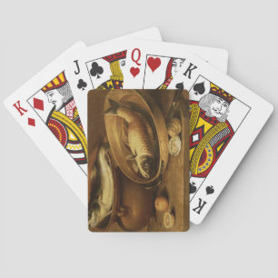 Still Life of Fish and Lemons Poker Cards