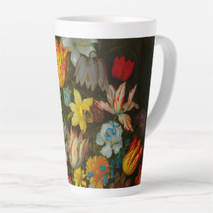 Still Life of Flowers in a Wan-Li Vase Latte Mug