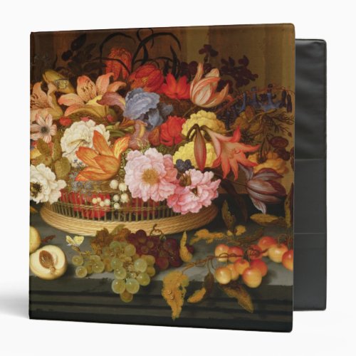 Still Life of Fruit and a Basket of Flowers Binder