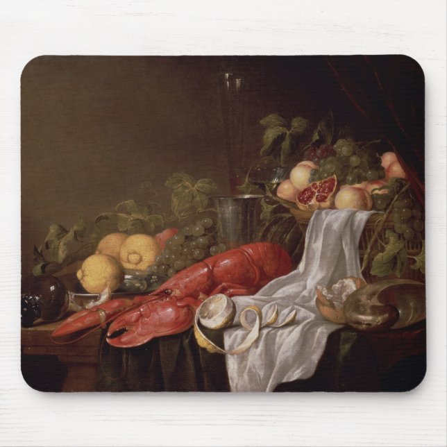 Still life of fruit and a lobster mouse pad (Front)