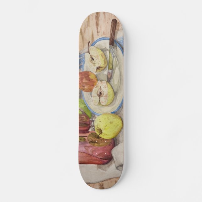Still life of fruit and wine painting skateboard (Front)