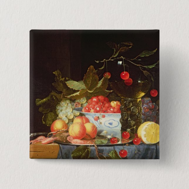 Still Life of Fruit Button (Front)