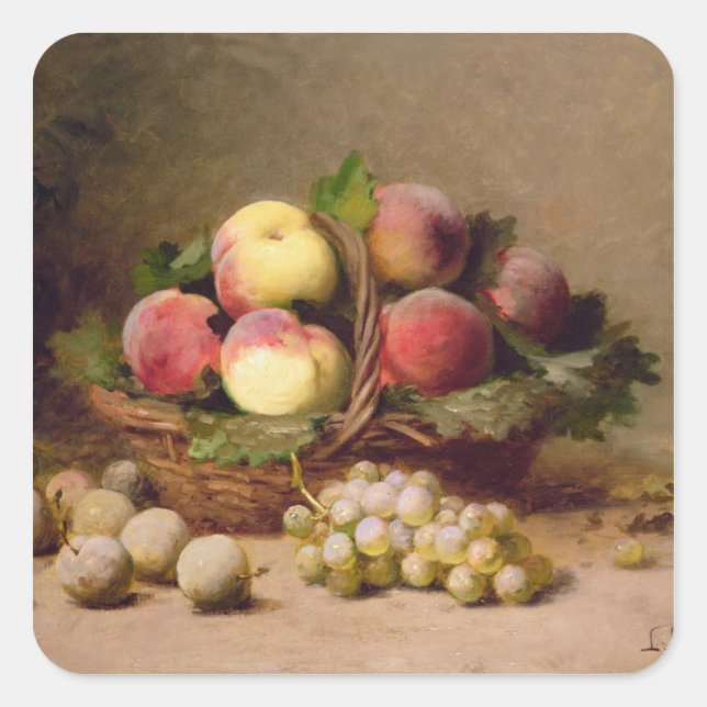 Still life of fruit square sticker (Front)