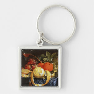Still Life of Grapes, Oranges and a Peeled Lemon Keychain