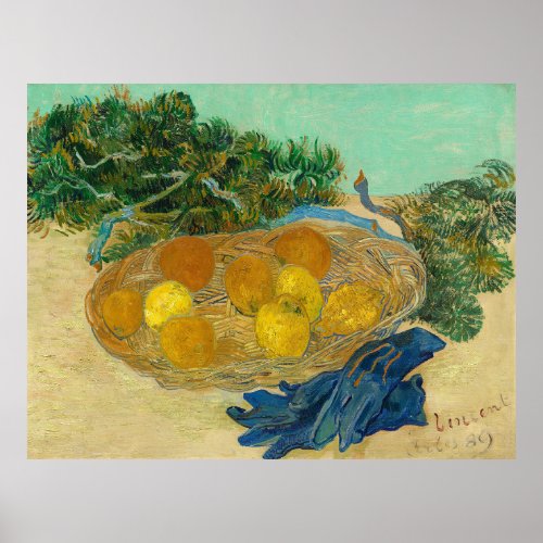 Still Life of Oranges and Lemons  Vincent Gogh  Poster