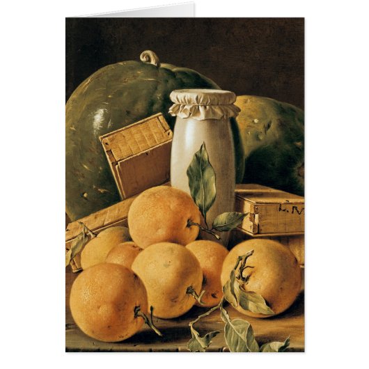 Still Life of Oranges, Watermelon Cards (Front)