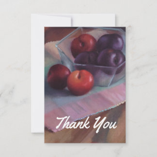 Still Life of Plums Thank You Card