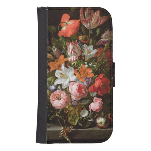 Still life of roses  lilies tulips samsung s4 wallet case