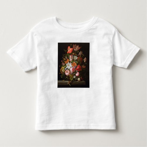 Still life of roses  lilies tulips toddler t_shirt