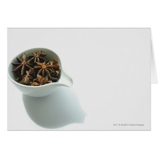 Still life of spices in a white bowl cards