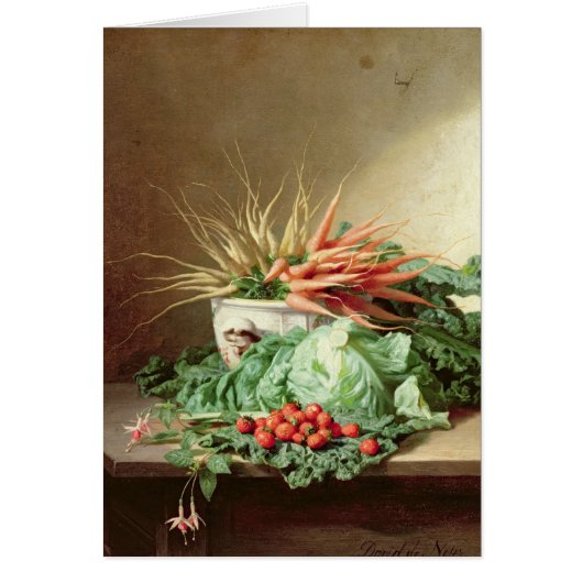 Still Life of Strawberries, Carrots and Cabbage (Front)
