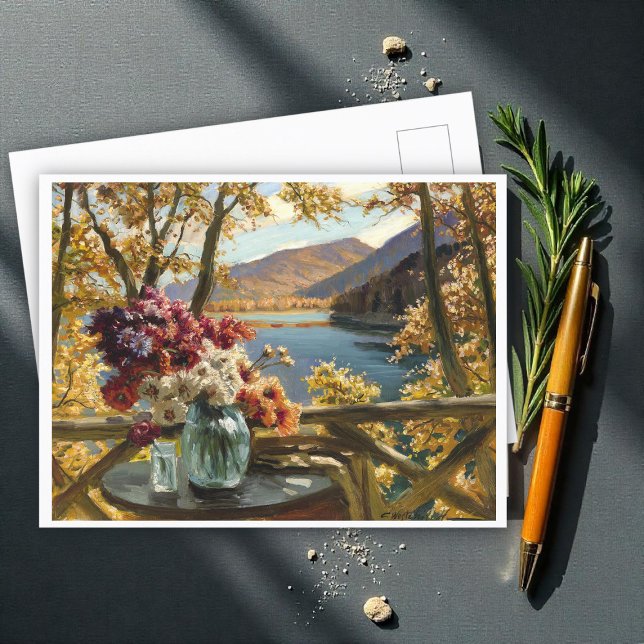 Still Life on a Terrace, Constantin Westchiloff  Postcard (Creator Uploaded)