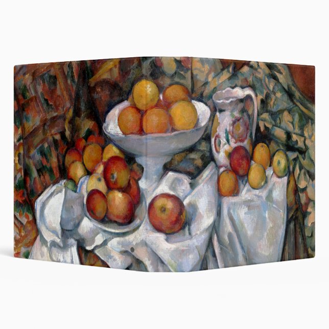 Still Life Oranges - Paul Cezanne Painting Art 3 Ring Binder (Background)