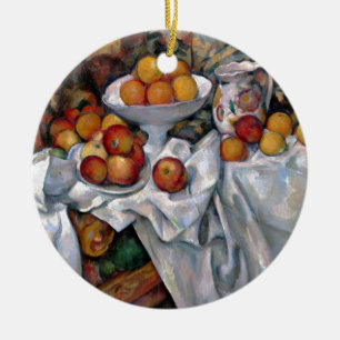Still Life Oranges - Paul Cezanne Painting Art Ceramic Ornament