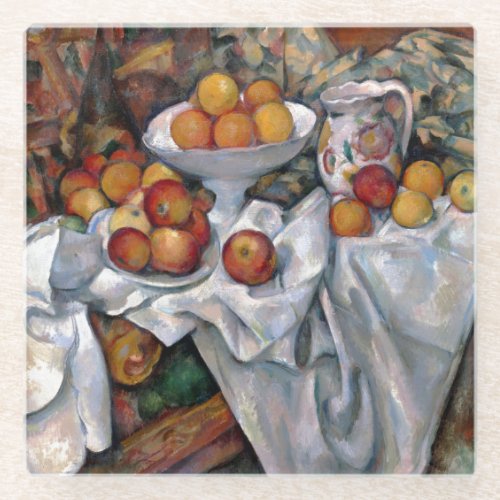 Still Life Oranges _ Paul Cezanne Painting Art Glass Coaster