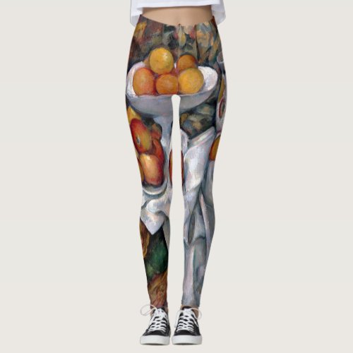 Still Life Oranges _ Paul Cezanne Painting Art  Leggings