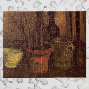 Still Life Paintbrushes in Pot by Vincent van Gogh Jigsaw Puzzle
