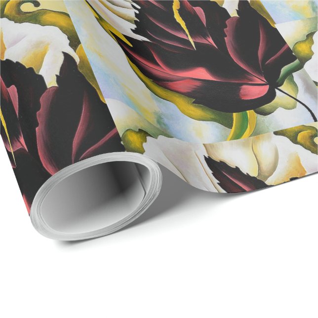 Still Life Pattern of Leaves Georgia O'Keefe Wrapping Paper (Roll Corner)