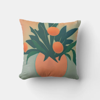 Still life Peaches Throw Pillow