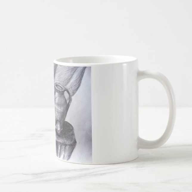 Still Life Pencil Drawing Classic White Mug (Right)