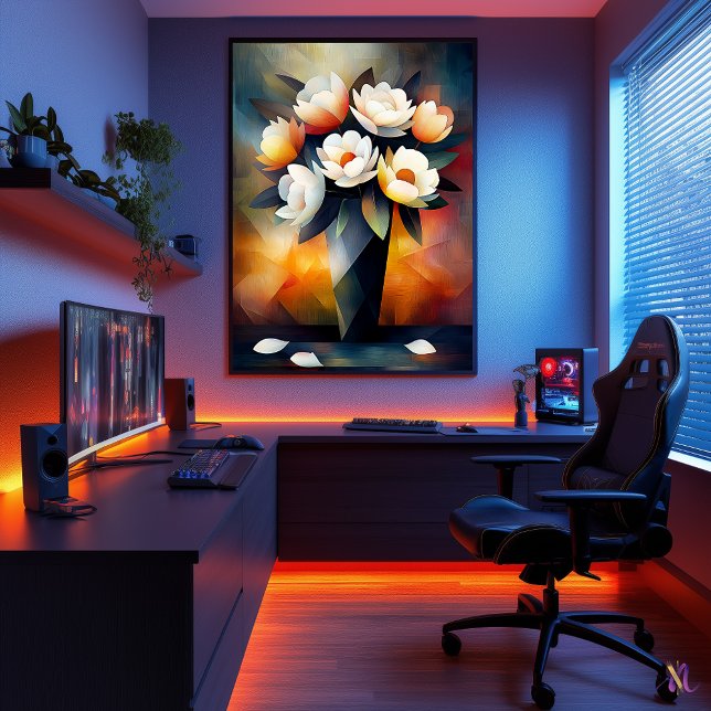 Still Life Peonies - Cubist Masterpiece Inspired Poster (Creator Uploaded)