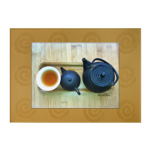 Still Life Photography Rustic Tea Setting Acrylic Print