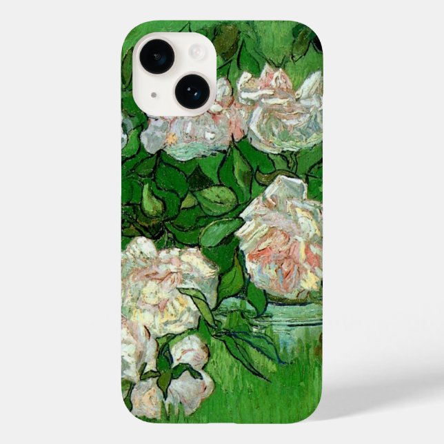 Still Life: Pink Roses by Vincent van Gogh Case-Mate iPhone Case (Back)