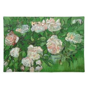 Still Life: Pink Roses by Vincent van Gogh Cloth Placemat