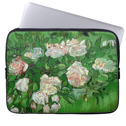 Still Life Pink Roses by Vincent van Gogh Laptop Sleeve