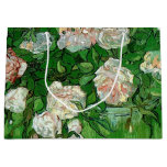 Still Life: Pink Roses by Vincent van Gogh Large Gift Bag