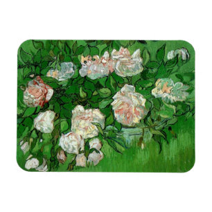 Still Life: Pink Roses by Vincent van Gogh Magnet