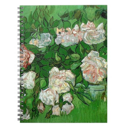 Still Life Pink Roses by Vincent van Gogh Notebook