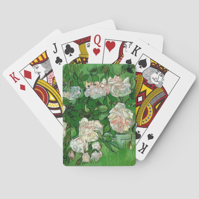 Still Life: Pink Roses by Vincent van Gogh Poker Cards (Back)