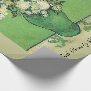 Still life - Pink Roses in a Vase, Van Gogh Wrapping Paper