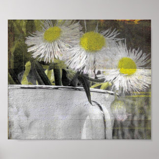 Still Life Pretty Pink Flowers in Teacup Poster