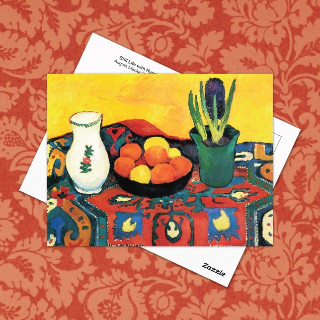 Still Life Purple Hyacinth August Macke Postcard (Creator Uploaded)