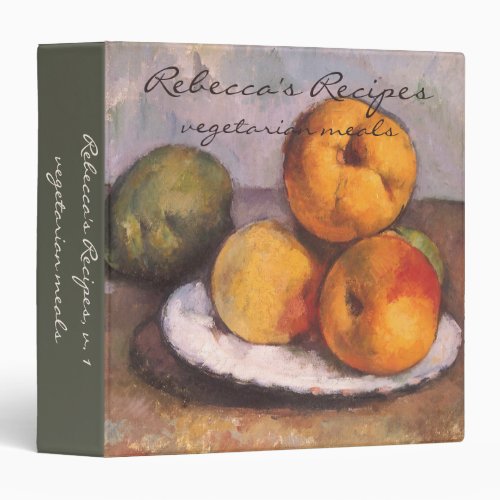 Still Life Quince Apples Pears by Paul Cezanne 3 Ring Binder
